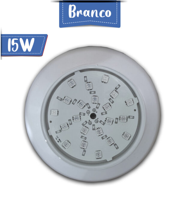 Led Refletor 15w Para piscinas Branco