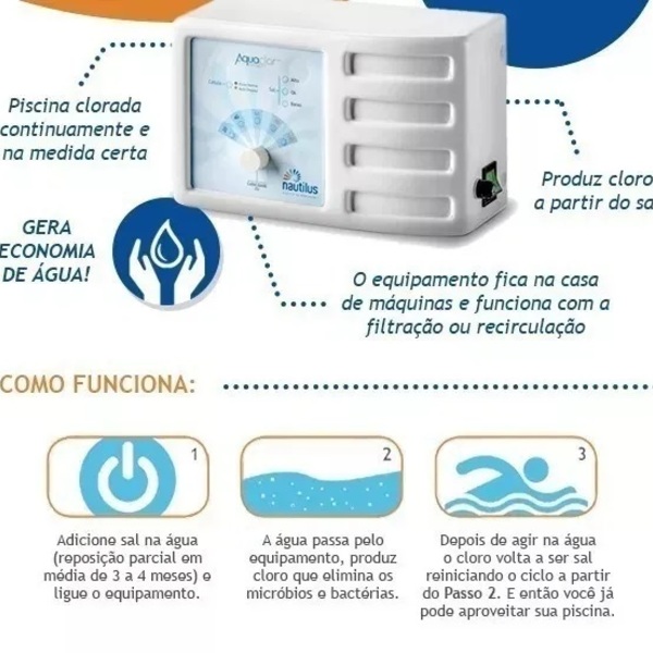 Gerador De Cloro Nautilus Easyclor G-4 Modelo 25 Al - Imagem 3