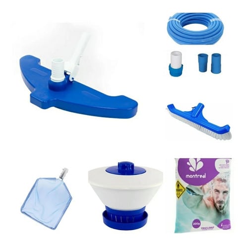 Kit Aspirador 3 Rodas Para Aspiração De Piscina