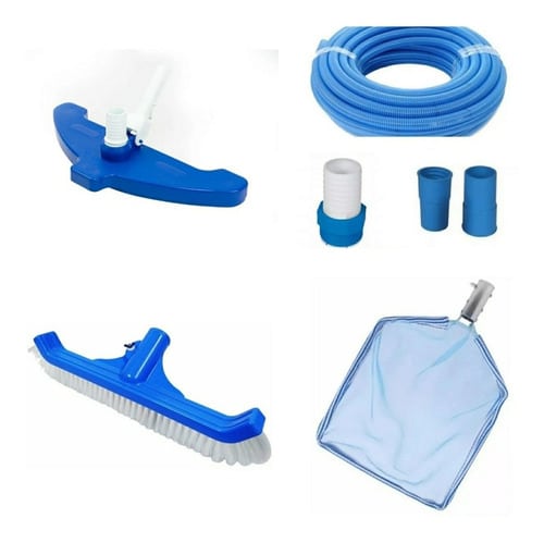 Kit Aspirador Com Rodas E Mangueira Para Limpeza De Piscinas