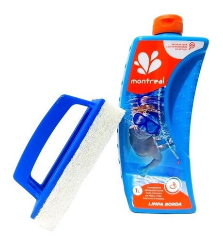 Kit Limpeza Limpa Borda De Piscinas Com Esponja