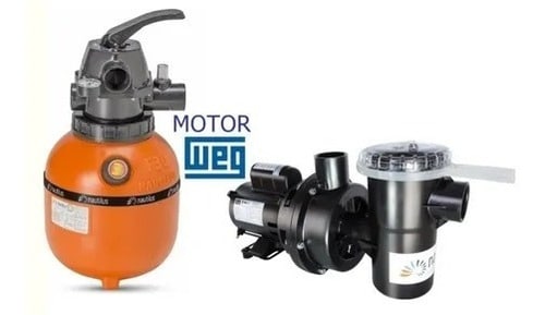 Conjunto Para Filtragem Piscinas F350 Nautilus Motobomba 1/3