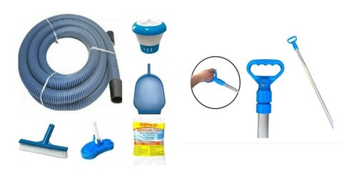 Kit Limpeza Piscina Intex E Inflável Com Cabo E Aspirador.