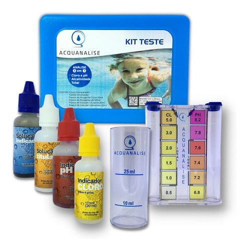 Estojo Kit Teste 3em1 (ph/cloro/alcalinidade) - Acquanalise