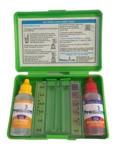 Estojo Teste Cloro E Ph Para Piscinas
