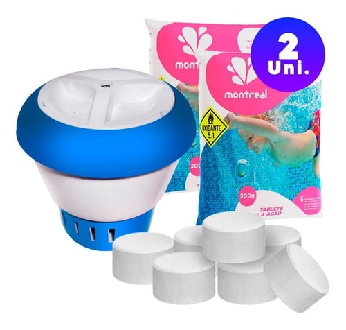 Kit Pastilhas Tripla Ação Montreal E Flutuador P/ Piscina