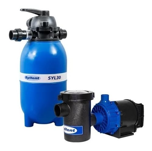 Kit Filtro Piscina Syl30 E Bomba 1/3 Cv Syllent Até 22³