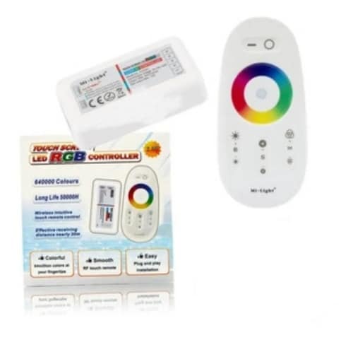 Controle Rgb Touch Wireless Luminária Refletor Piscina