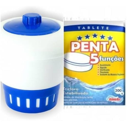 Clorador Flutuante + Pastilha Cloro Para Piscina