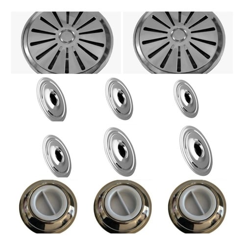 Kit Dispositivos Inox + Ralo Fundo Encaixe Cano 50mm