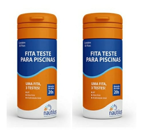 Kit Com 2 Fita Teste Cloro/ph/alcalinidade Nautilus