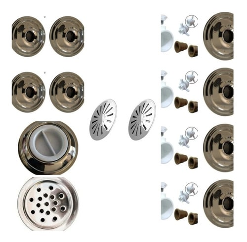 Kit Ralo Mais Dispositivos Inox Para Piscinas