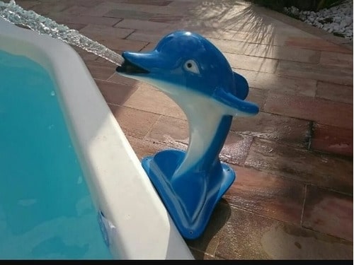 Cascata Em Fibra Para Piscina Modelo Golfinho Junior