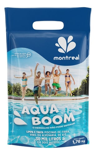 Aqua Boom Limpa E Trata Piscinas 30000l Água Limpa