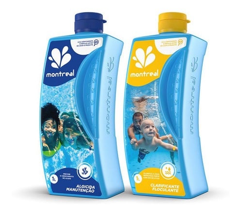 Kit Tratamento Básico Piscinas Algicída E Clarificante Floc