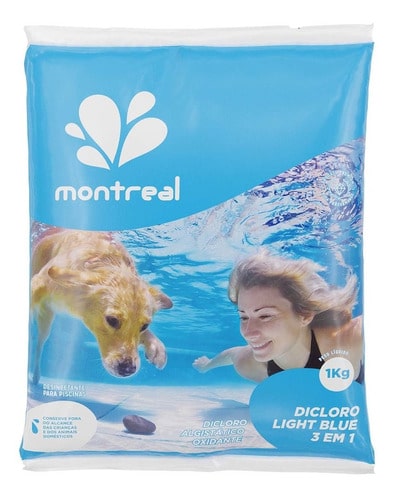Cloro Para Piscina Dicloro 3 Em 1 Limpeza Piscina 1kg
