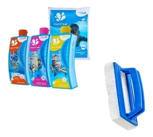 Kit Produtos Para Limpeza De Piscinas Completo Montreal