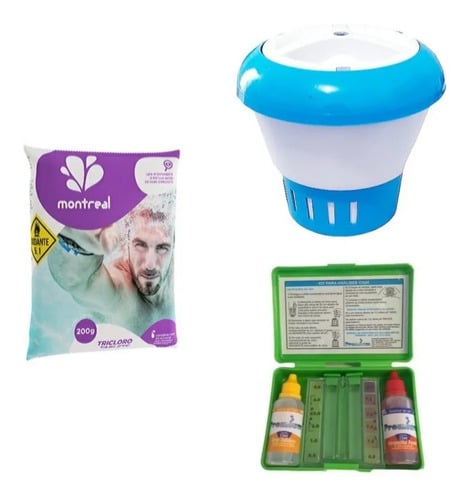 Flutuador+pastilha Cloro+estojo Teste Cl/ph
