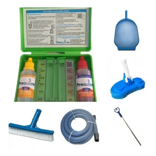 Kit Para Limpeza De Piscinas Intex Mais Cabo Telescopico.